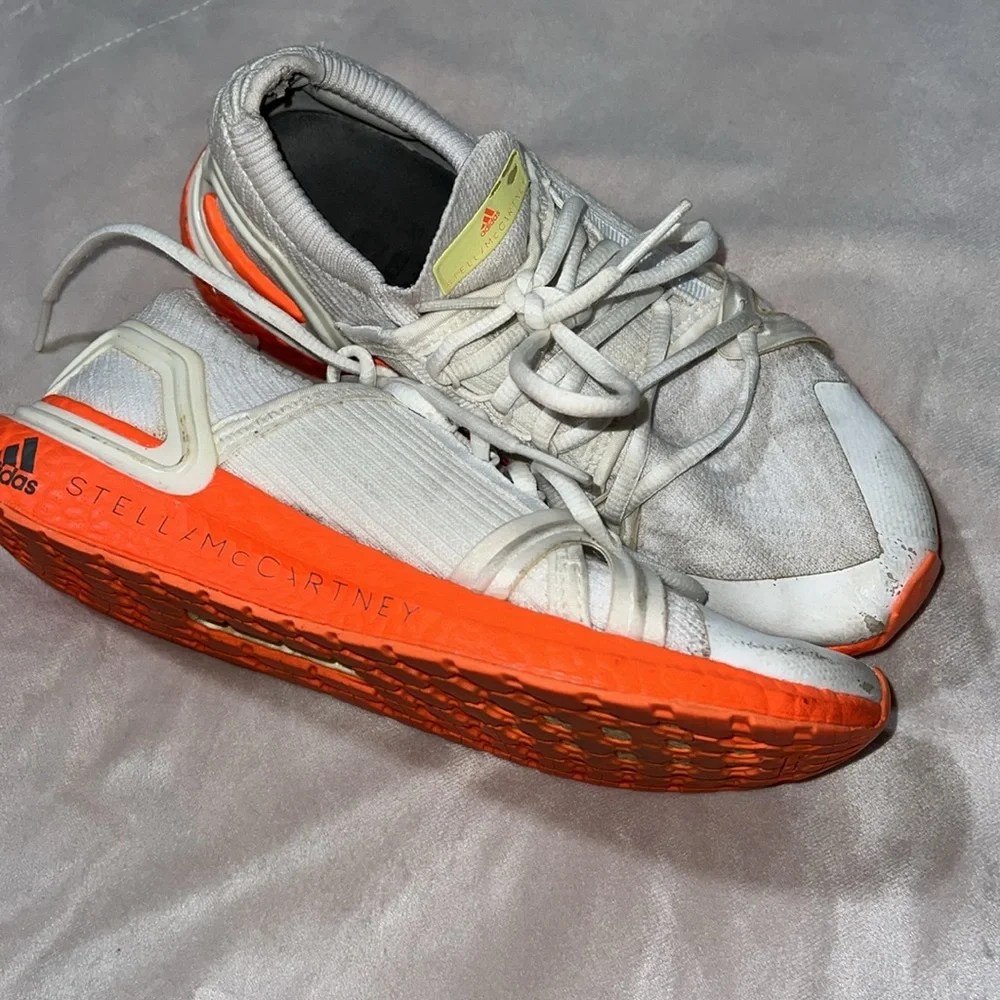 adidas Stella McCartney White and Orange Athletic Shoes